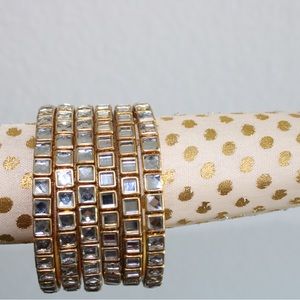 Beautiful Mirror Set of 6 Bangles.